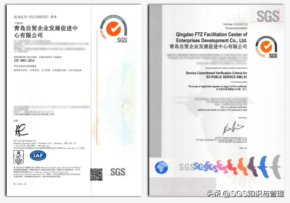 质量管理体系和国际服务认证两标融合激发青岛自贸区服务新动能