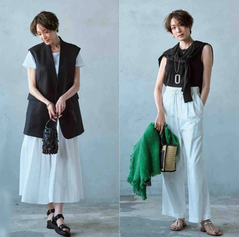 女人穿白裤子最漂亮,女人上了年纪就要穿成熟点