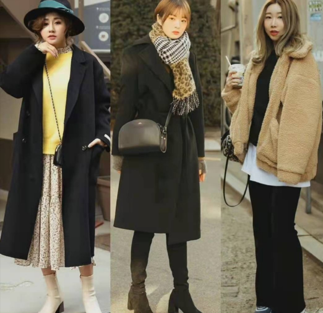 韩国女生穿搭路人视角,韩国街头女生穿搭