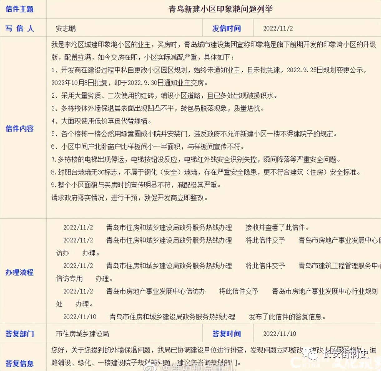 青岛城建集团开发的黄岛项目,青岛开发区建筑质量