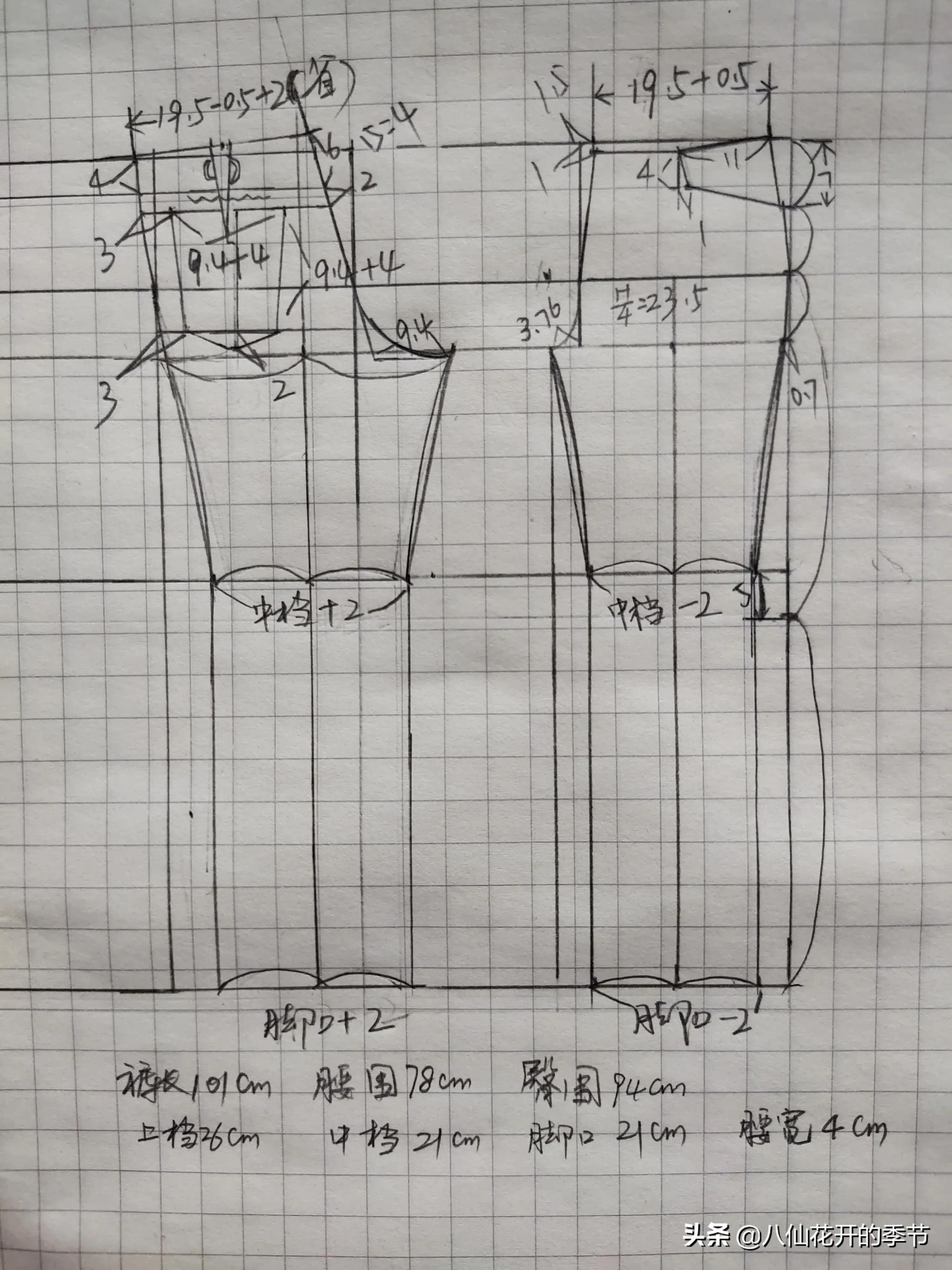 零基础裁剪裤子带公式图片,零基础裁剪裤子的全套教程