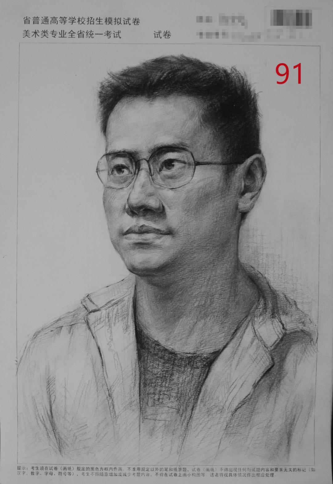 万人联考一模2024素描高分,一模静物素描高分卷