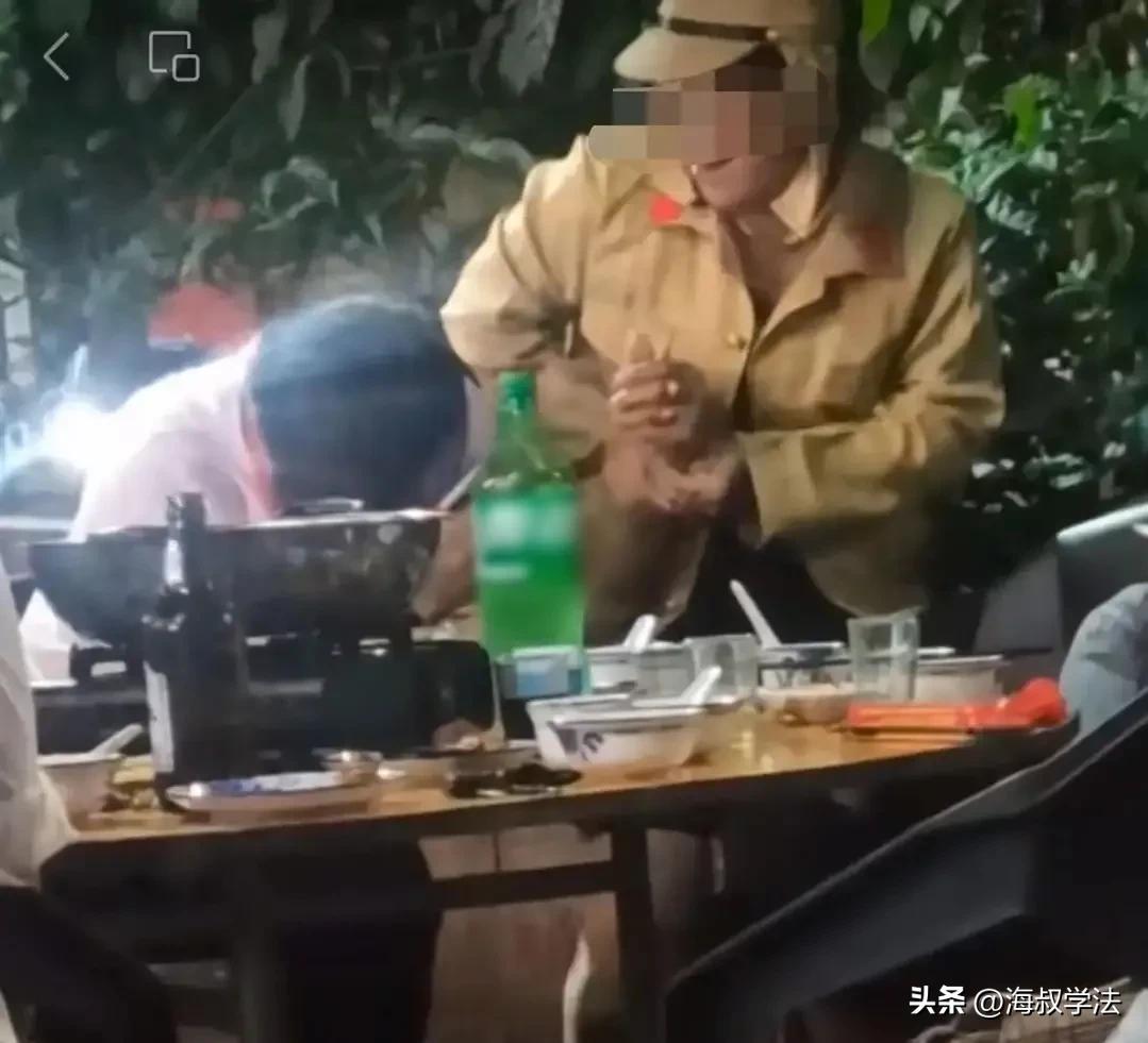 海口女子穿日本军装后续,女子身穿日本军装出没海口夜市