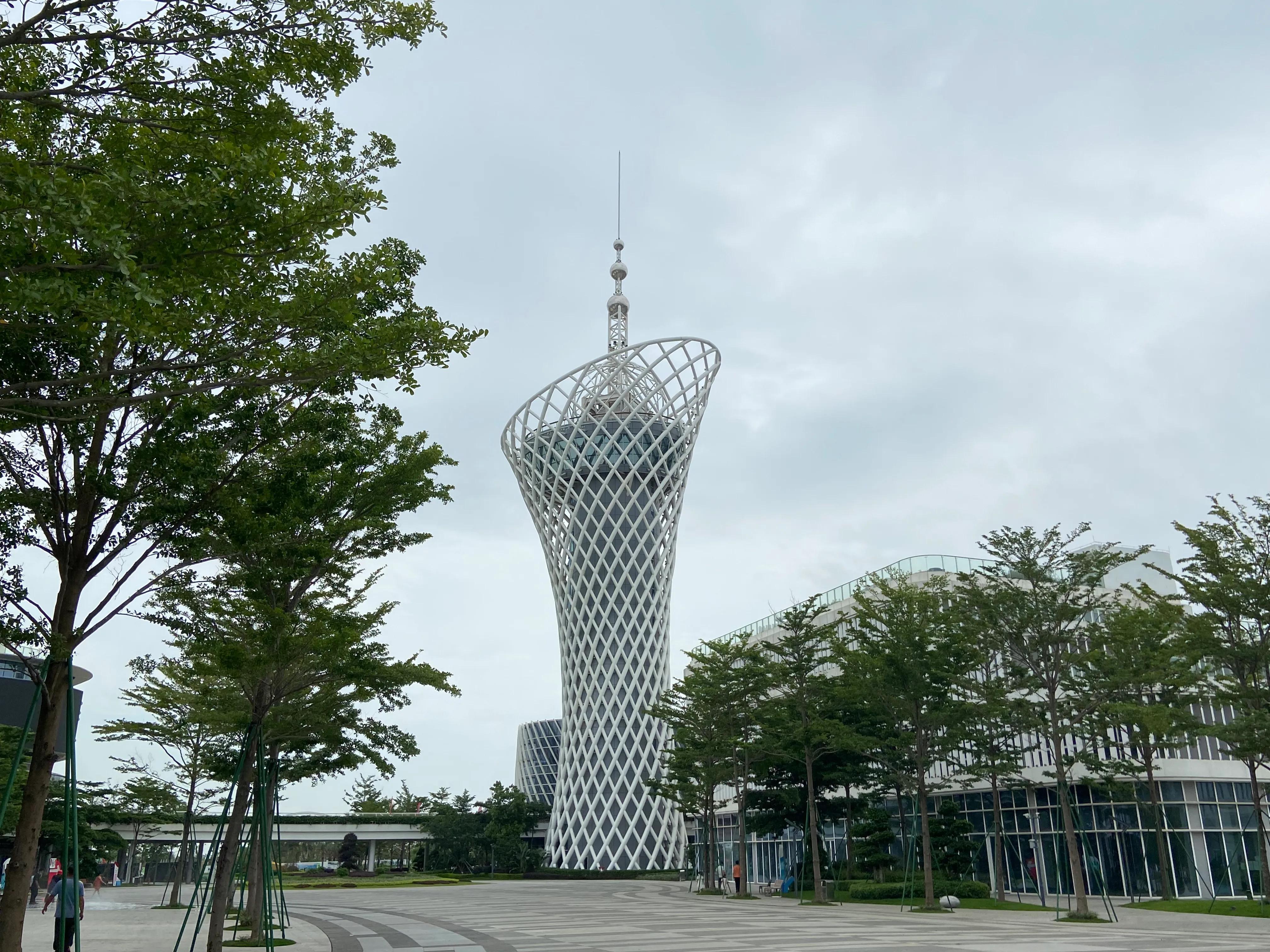 东莞滨海湾旅游景区全景视频,东莞小蛮腰观光塔