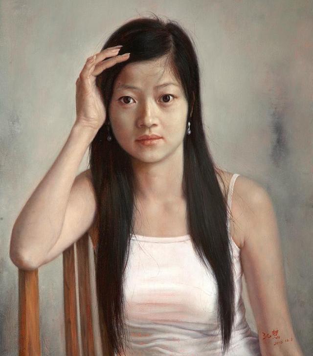 孔慧油画价格,孔慧人物油画作品