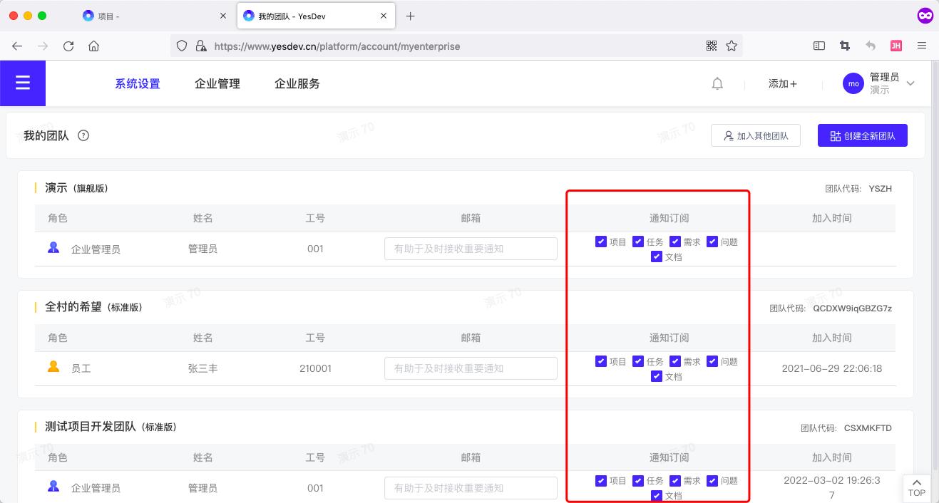 用YesDev实时掌握研发团队的最新协作动态