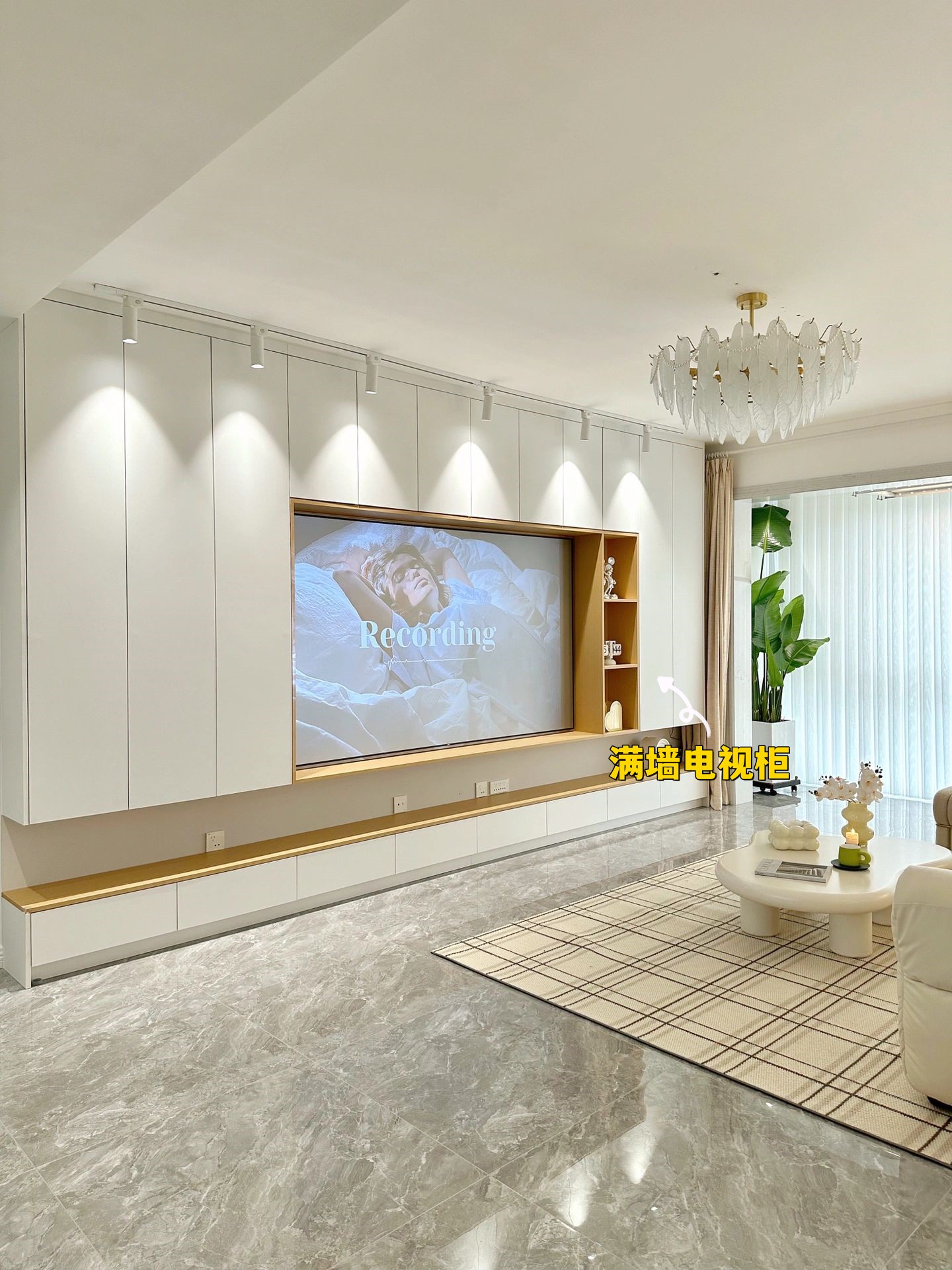 客厅墙壁电视柜效果图大全,客厅满墙电视柜布局设计