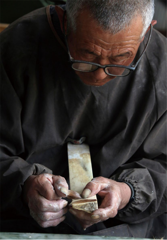 侯店毛笔制作过程,毛笔制作技艺