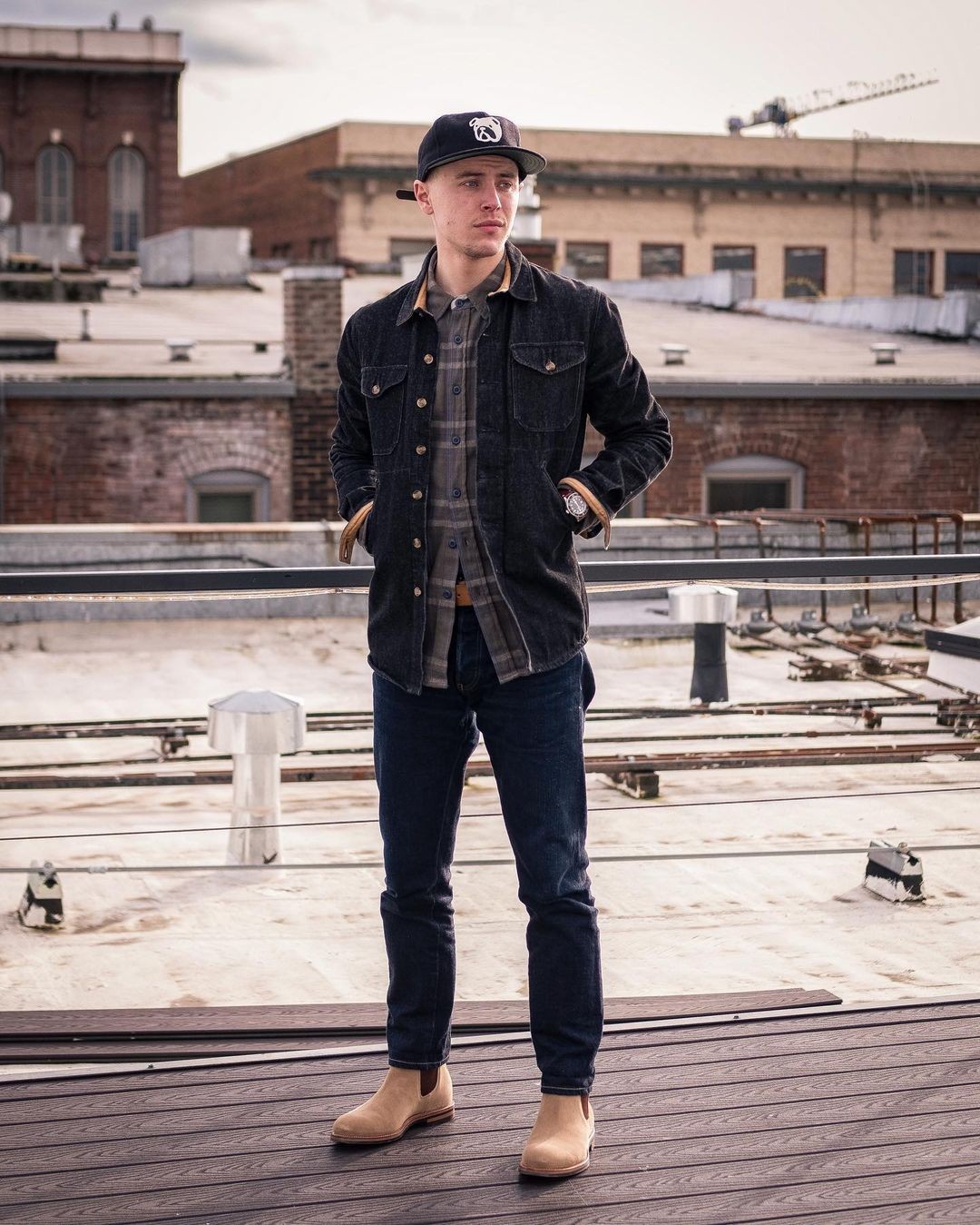 男士穿搭春季搭配高级感工装风,复古工装风搭配男