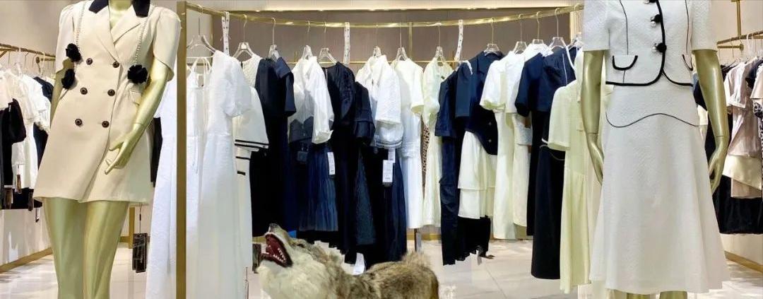 米多国际黑白花裙子,米多国际真丝女装