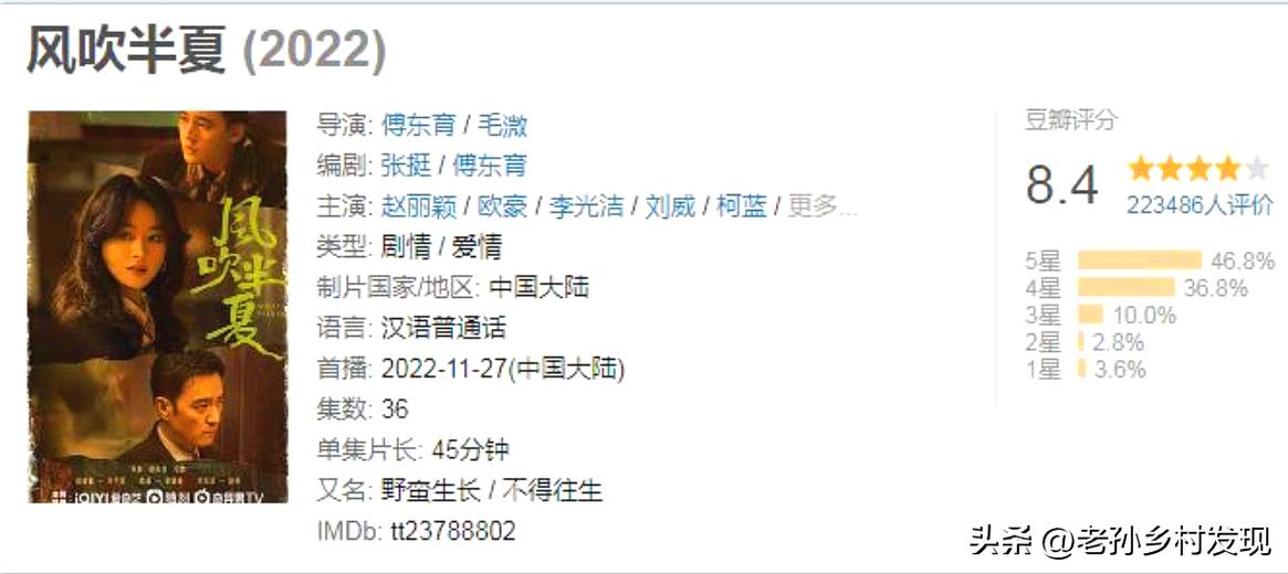 风吹半夏赵丽颖出圈了吗,赵丽颖花开半夏入围了什么奖