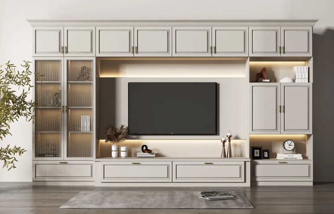 优嘉亿美电视柜这样装，客厅颜值瞬间提升100倍