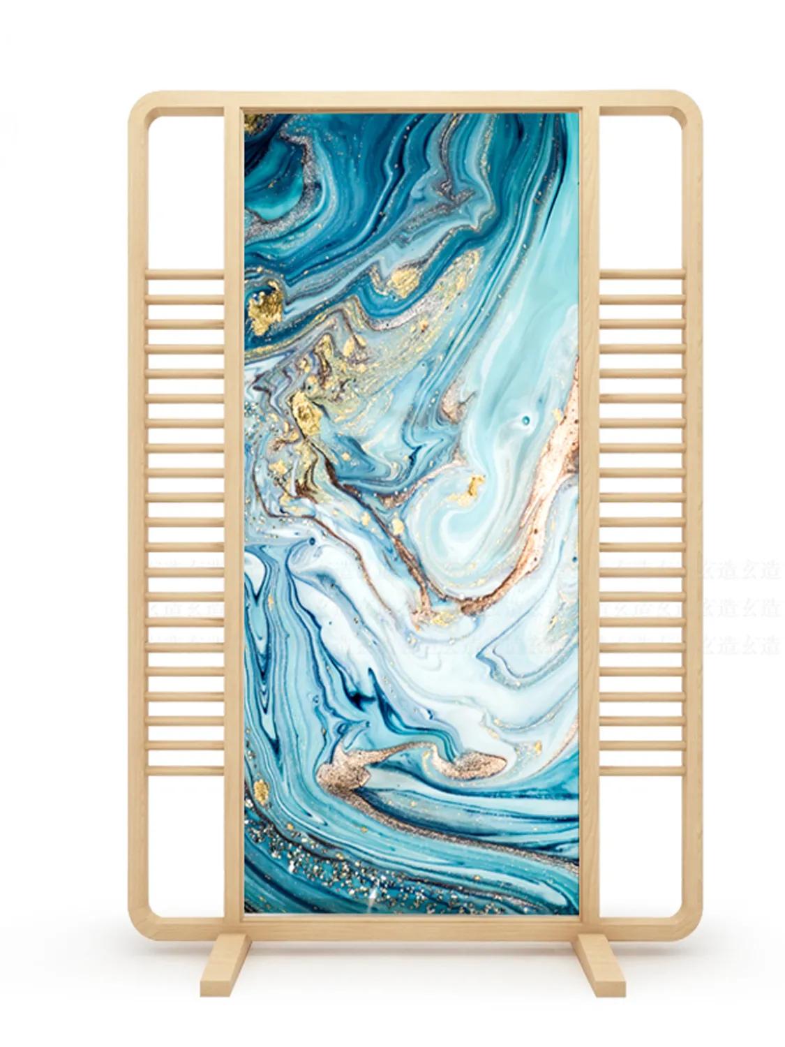 奢石绿屏风隔断,奢石小屏风