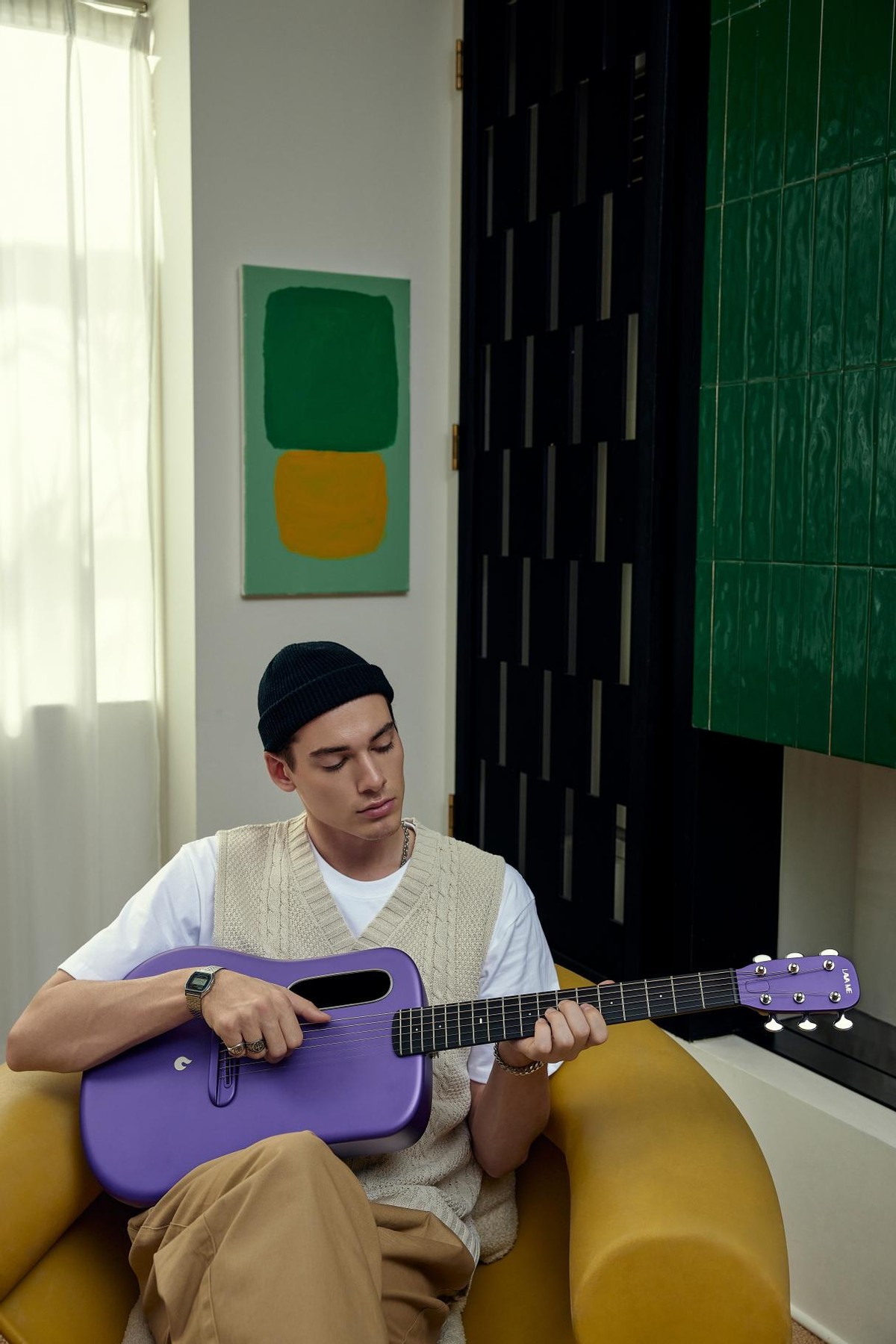 拿火lavame4吉他评测,拿火lavame4碳纤维智能吉他