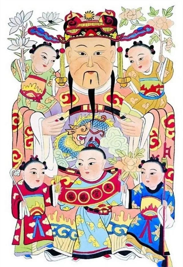 道家财神图片高清壁纸,五路财神高清壁纸长图道教