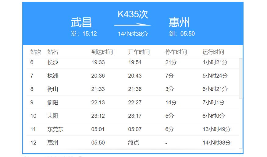 k435次列车是哪一个客运段,k435次列车途经哪些站