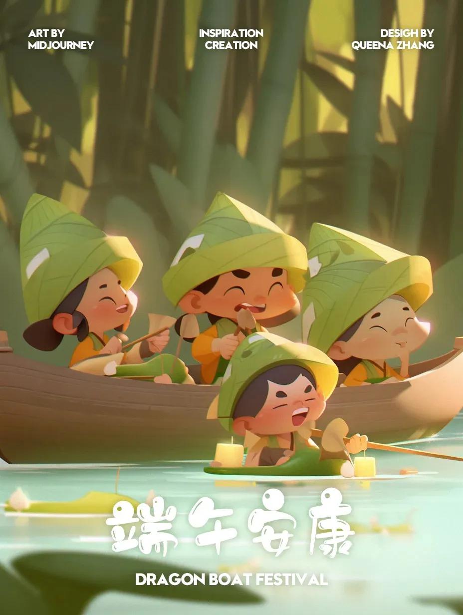 端午节绘画中国风海报,端午节海报手绘图片大全无字