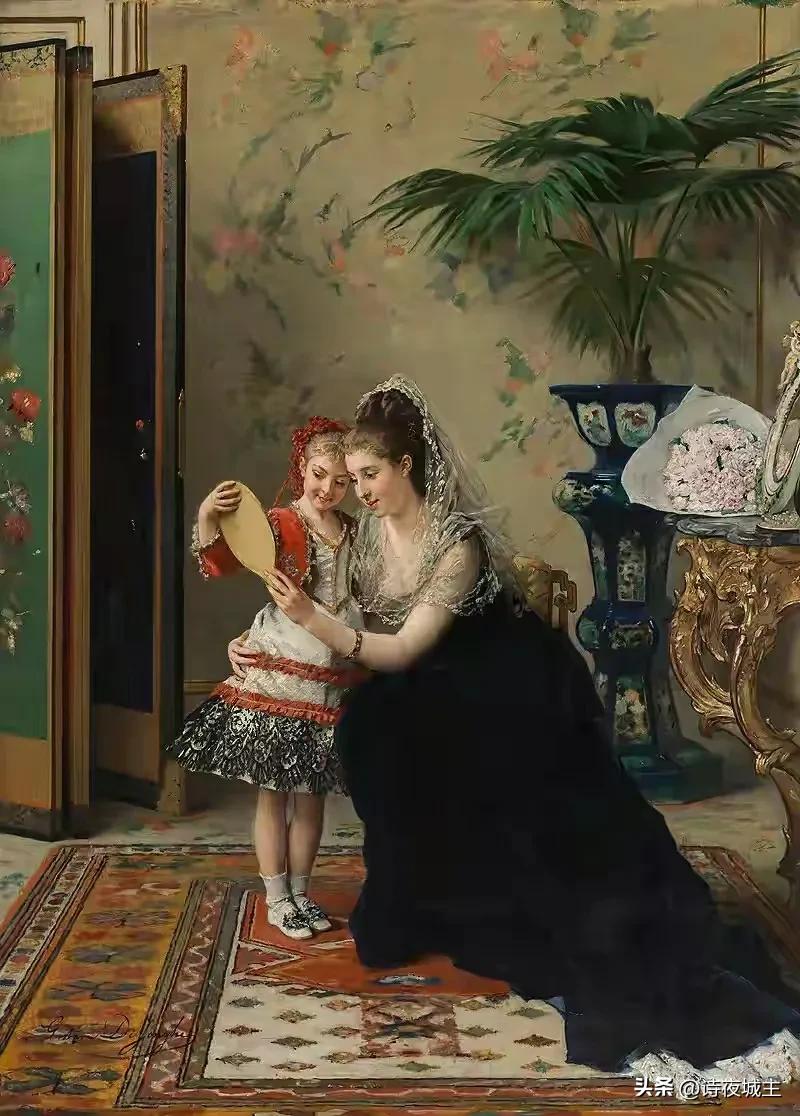 欧洲贵族宫廷肖像油画古典又雅致,欧式古典宫廷油画作品欣赏