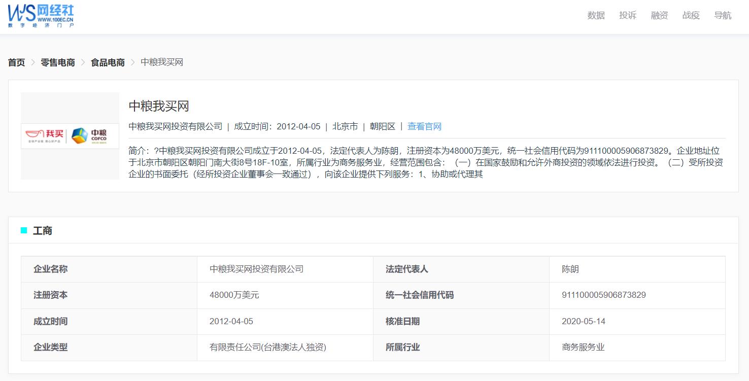 中粮我买网电商现状,中粮我买网是干嘛的
