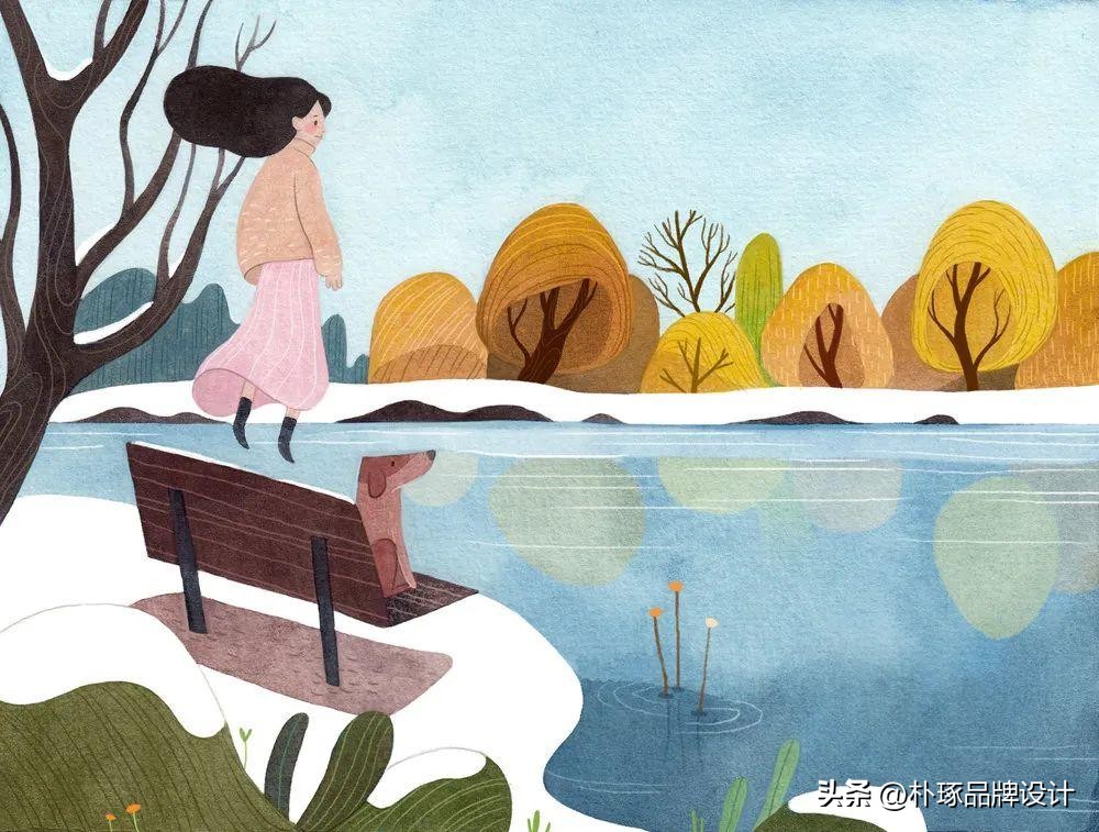 有深度意境的插画,如此清新淡雅的插画太有美感了