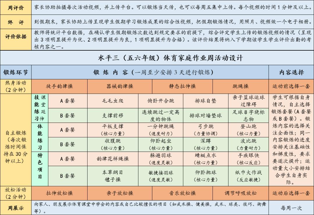 体育课也有作业,体育课也要有作业