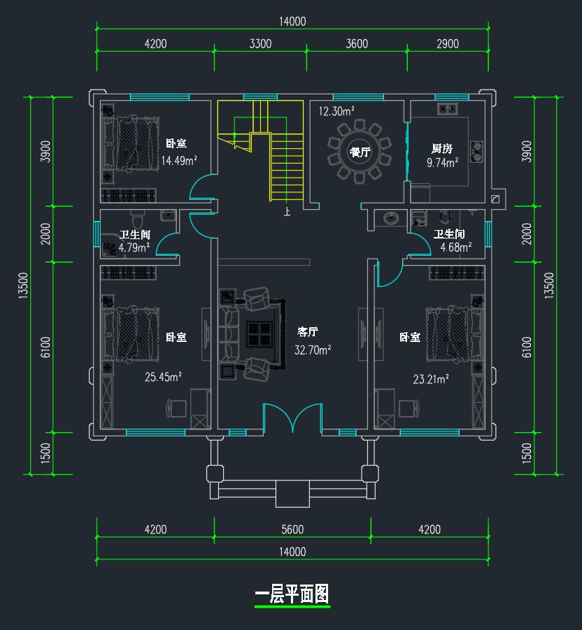 农村建房南北通透细长户型,自建房2023最新款大气上档次