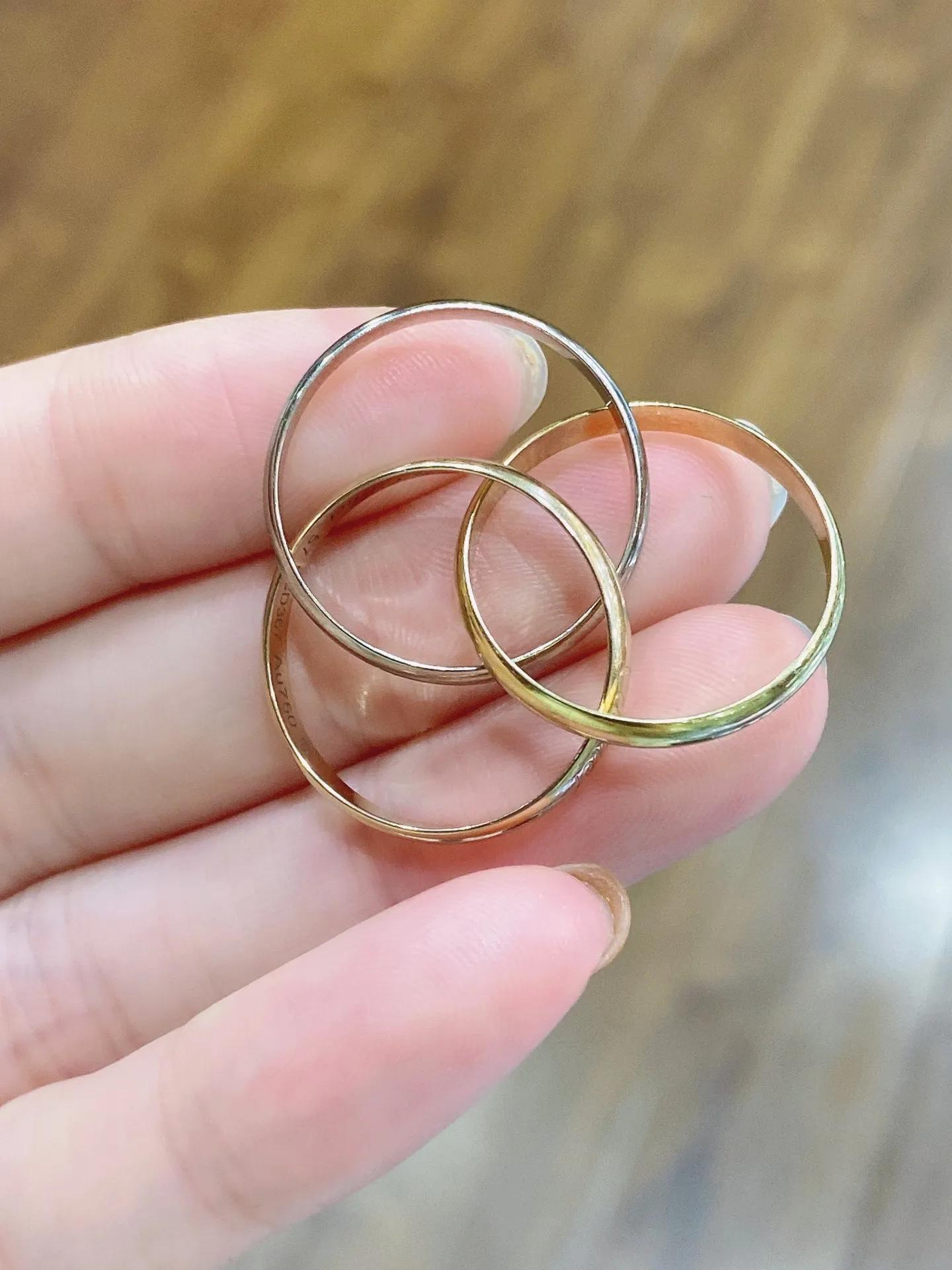 卡地亚三色戒指真假鉴定,卡地亚三色戒指宽版和窄版哪个好