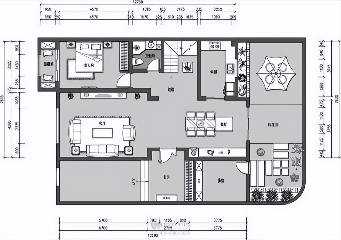 200平米日式原木风格,200平日式原木风