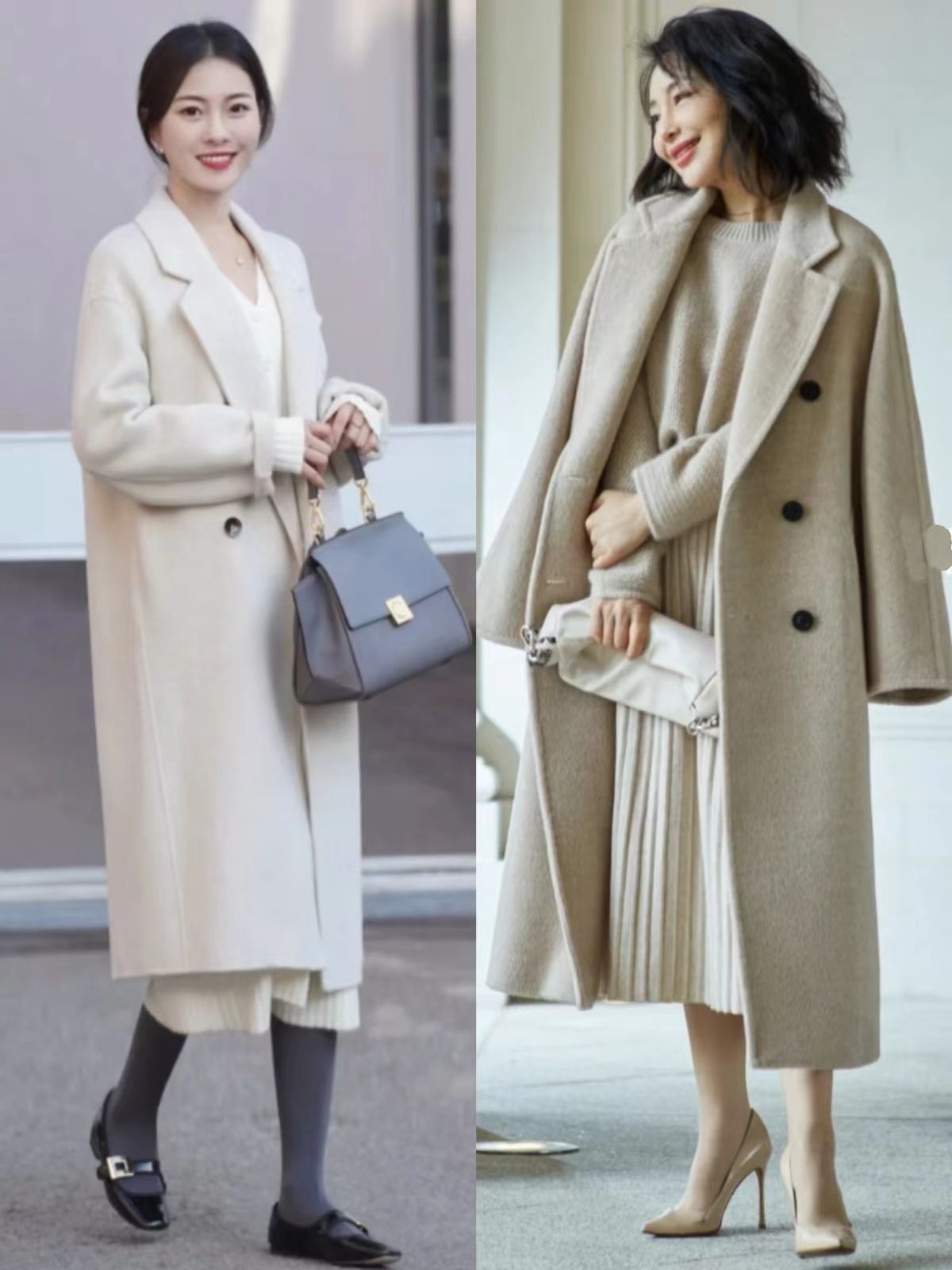 春节这样照着穿气质时尚又减龄,这才是冬天该有的穿着