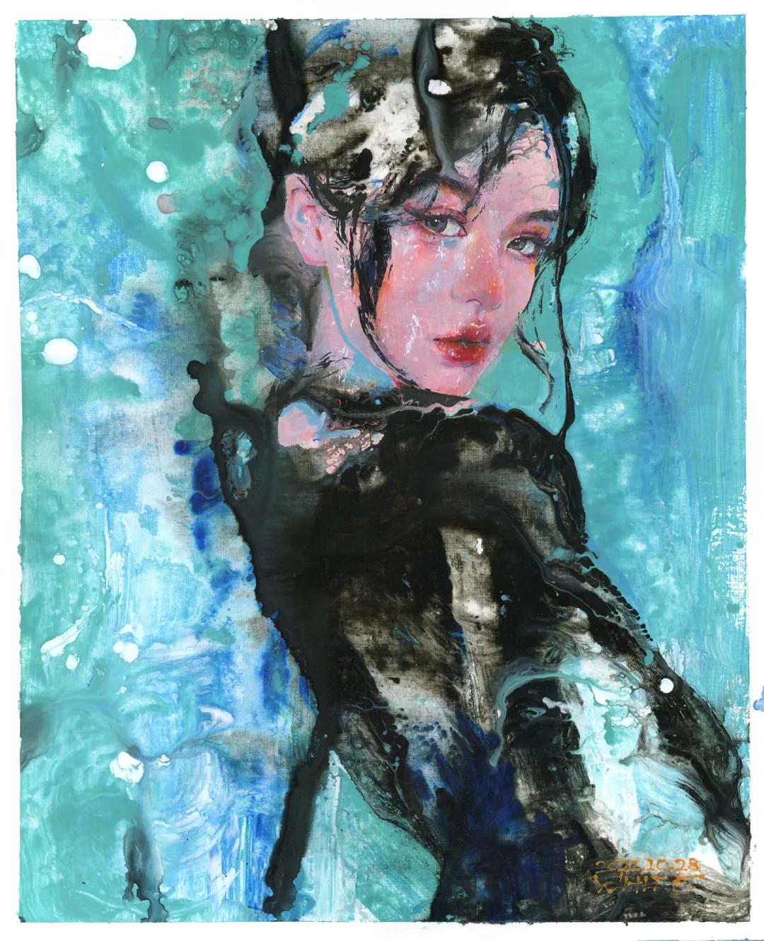 他是抖音水彩第一人，画面充满水墨意境，质感优秀！150万人盛赞