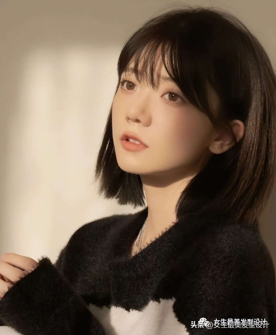 高冷齐肩发又酷又飒图片,超a超飒的女生齐肩短发