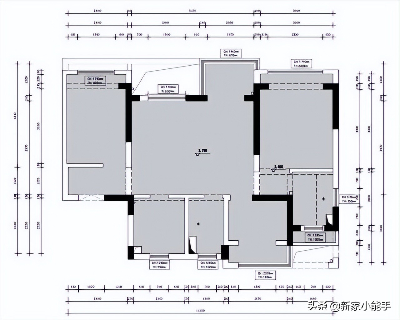 92平装修两室一厅简装4万,2万装修140平毛坯房极简风