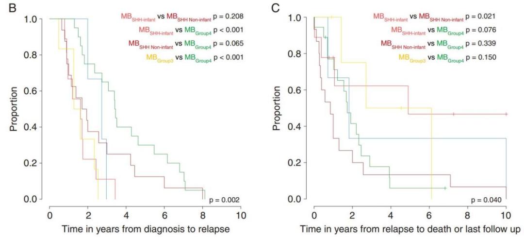 髓母细胞瘤复发的特征,髓母性肿瘤复发
