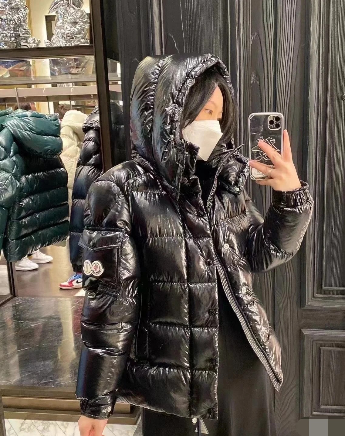 蒙口官方长款羽绒服2023新款,蒙口羽绒服加厚外套