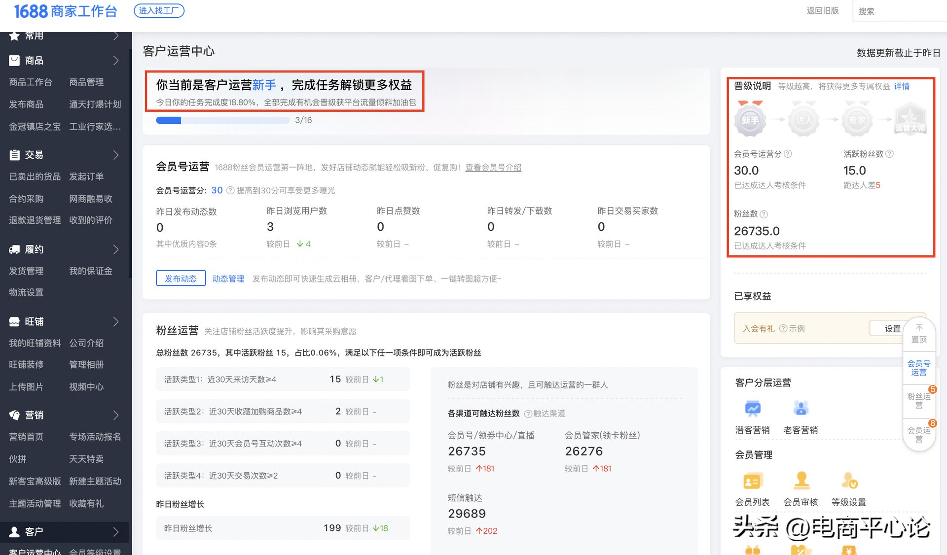 1688运营是如何去开发客户的,1688如何提高店铺等级