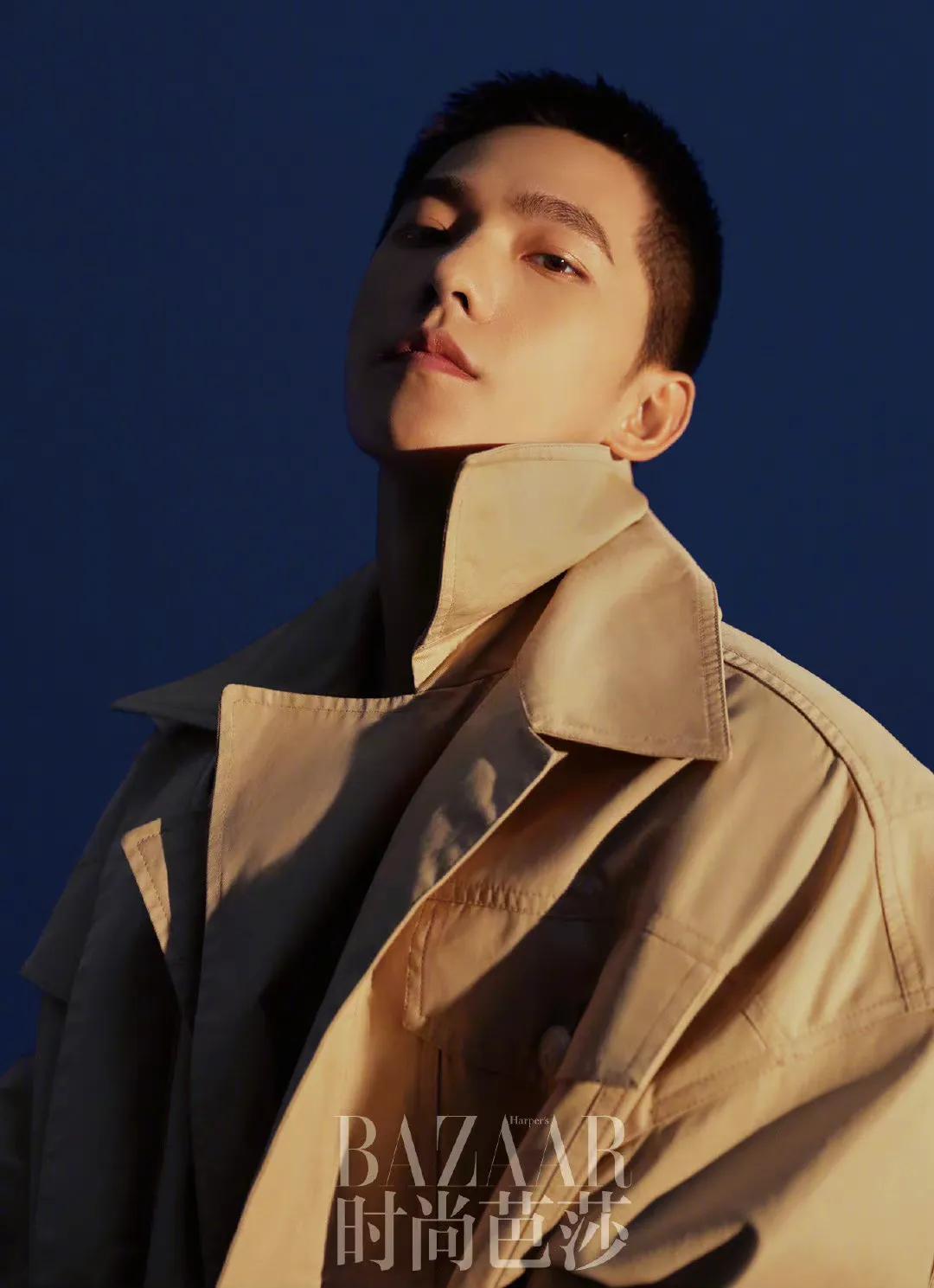 时尚芭莎肖战银发造型高清,肖战登时尚芭莎封面人物
