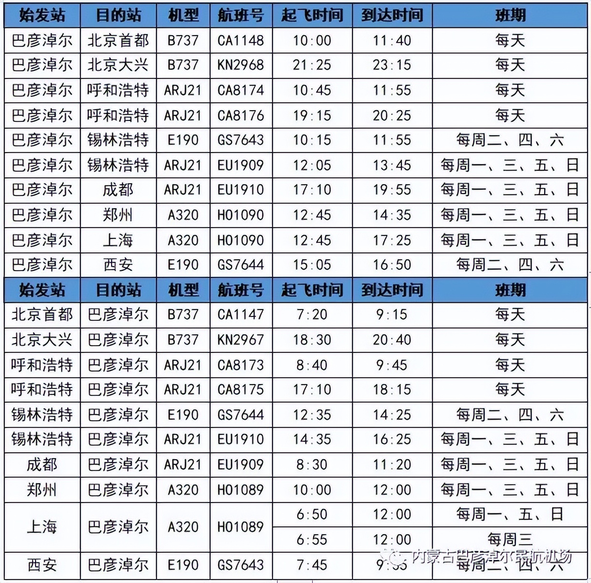 巴彦淖尔机场最新通知,巴彦淖尔机场恢复西安往返航线