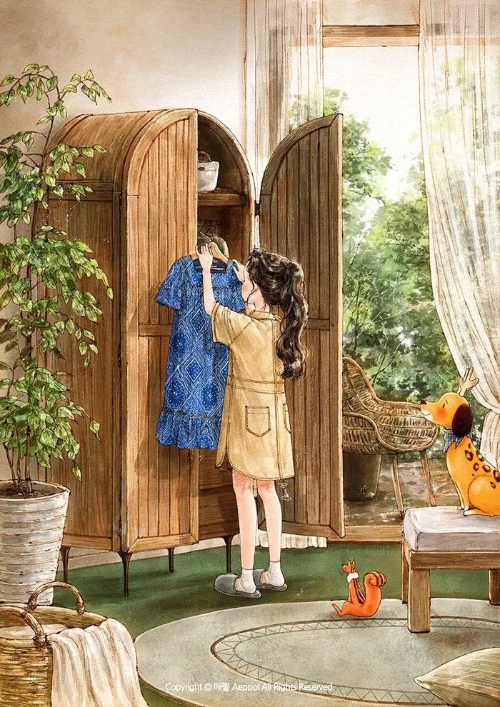 春日美景插画,春日节气插画