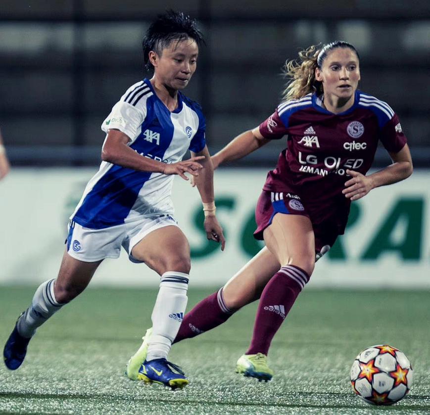 谁助攻张琳艳头球,张琳艳停球过人