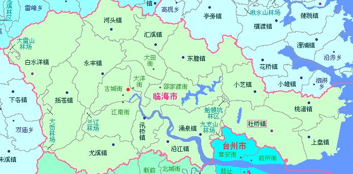 浙江省台州市临海市在哪里,浙江台州临海市区