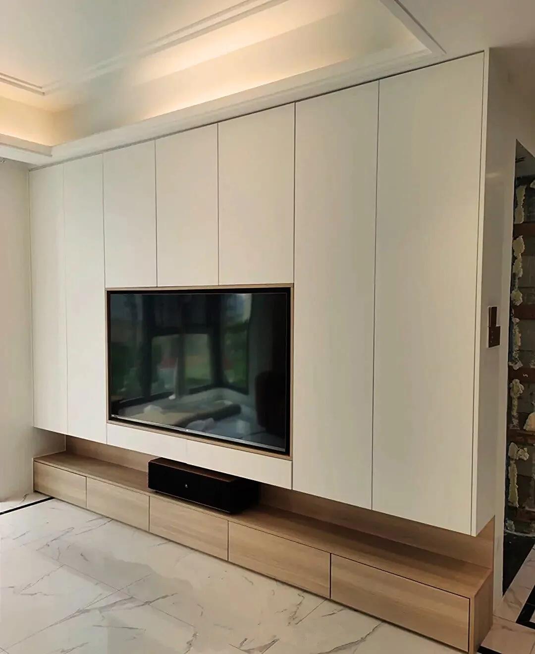 客厅边柜2023最新款法式,2023电视背景柜高端大气上档次