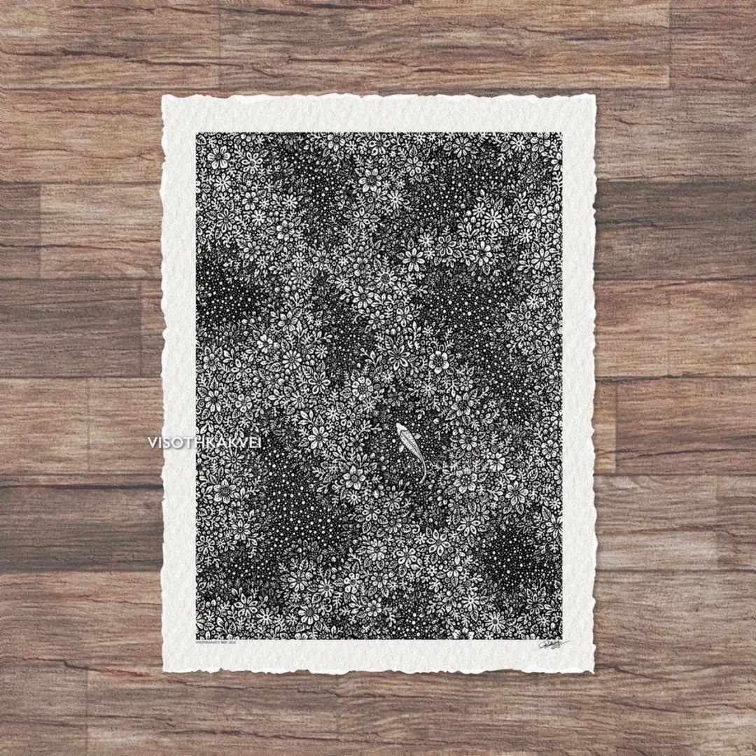 简单治愈强迫症画,让密集恐惧症非常难受的画