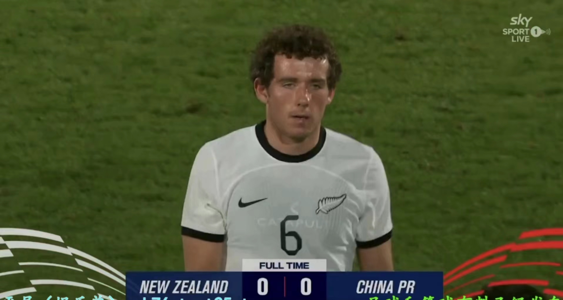 中国国家男子足球队vs新西兰,中国男子足球队0比12