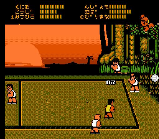 热血系列游戏躲避球,红白机热血躲避球