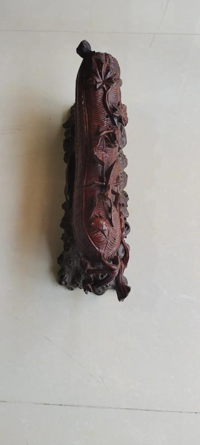 回流老沉香木雕自在观音摆件,回流麒麟摆件