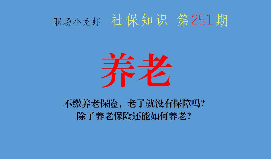 不缴养老保险,哪几种人可以不缴养老保险