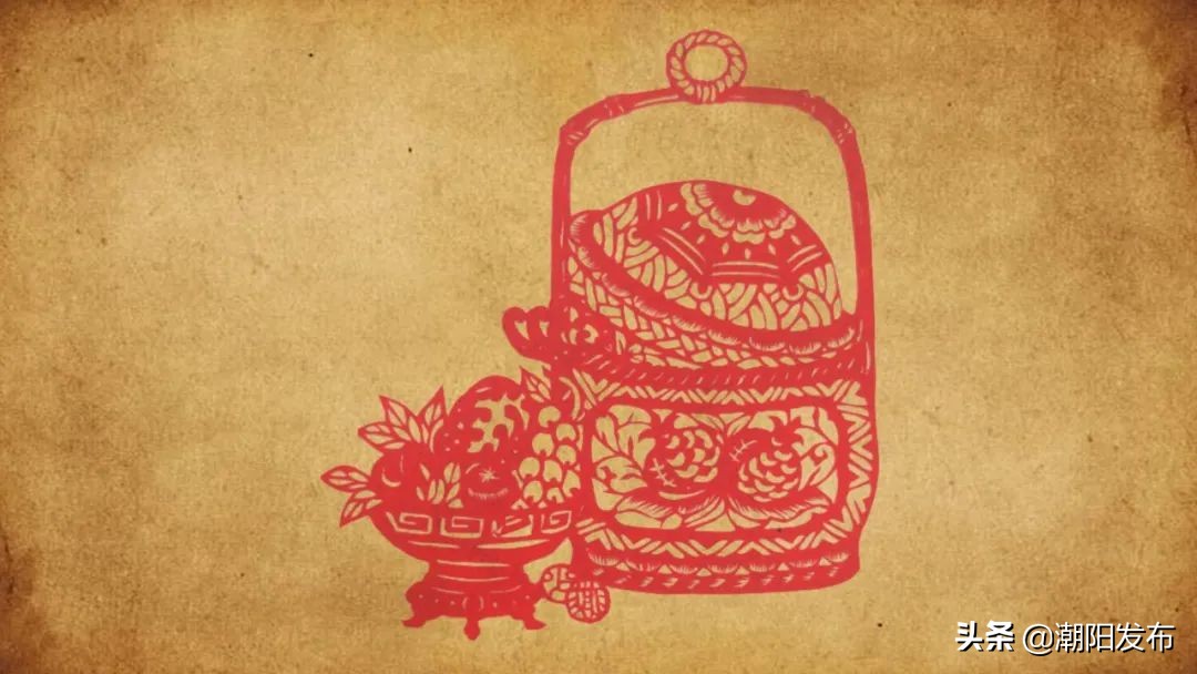 潮汕拜老爷用的竹箩筐,潮汕嫁娶用品花篮竹篮