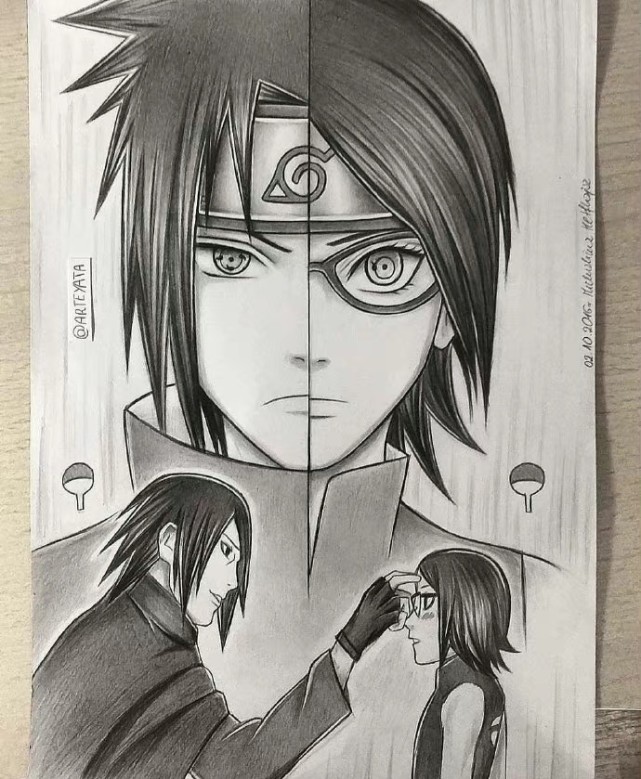 适合临摹的火影忍者图,火影忍者插画图