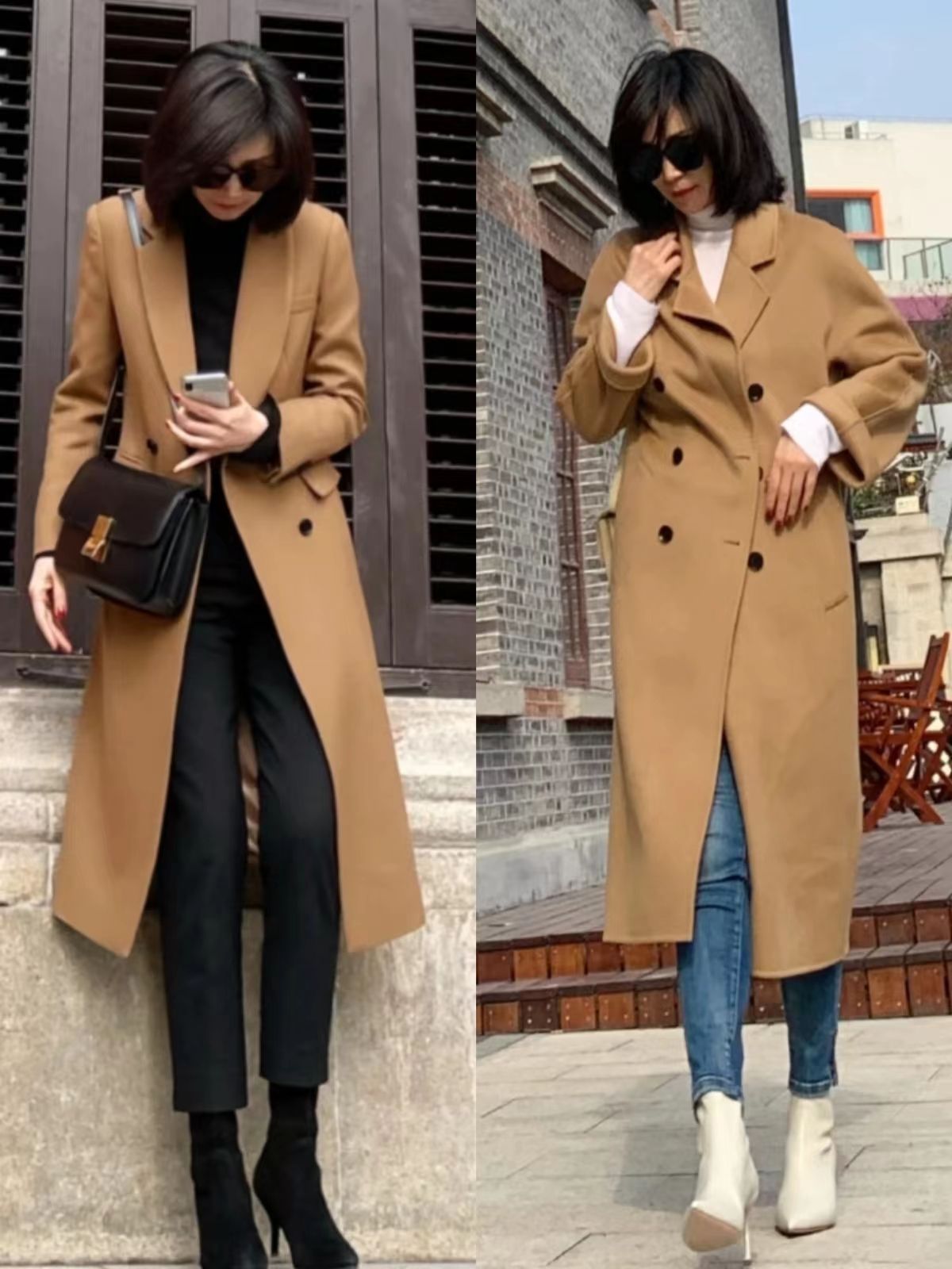 短外套长靴子怎么搭配,保暖又好看的长筒靴穿搭