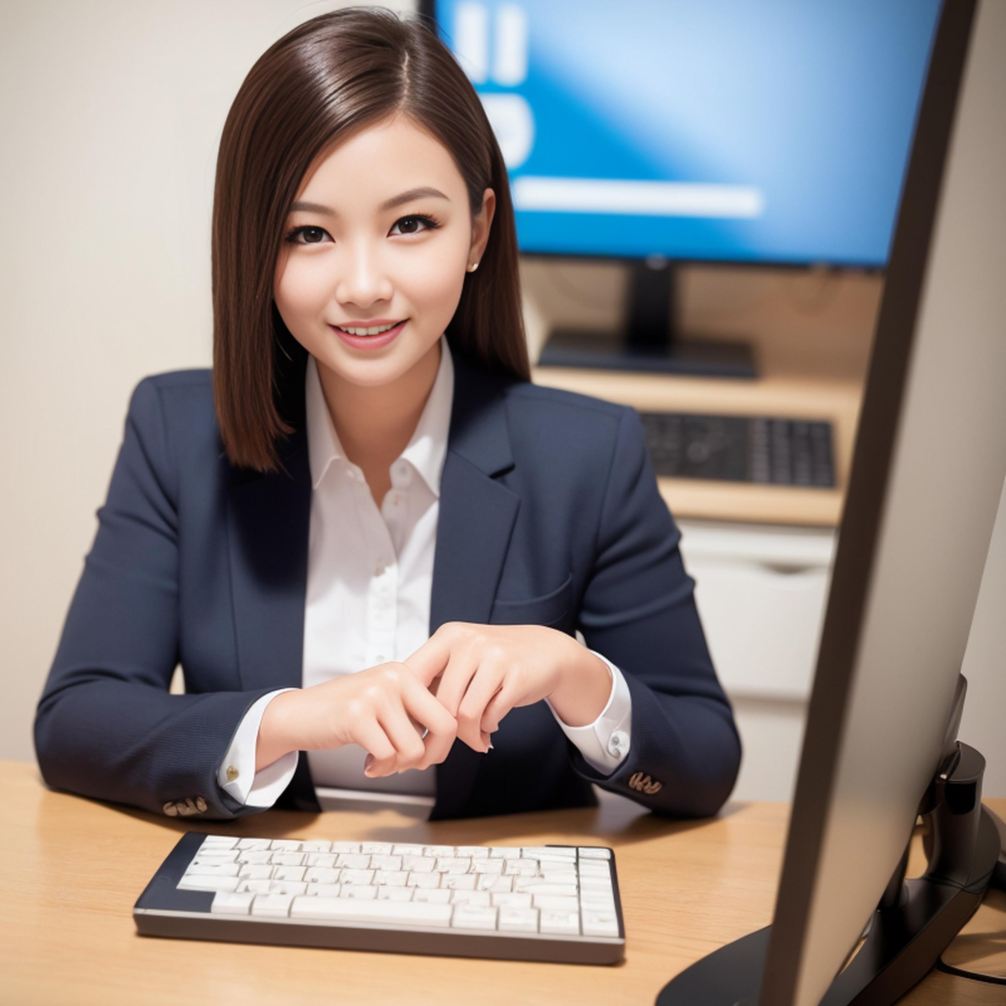 StableDiffusionAI生成的使用电脑的美女，盘点下我用过的电脑